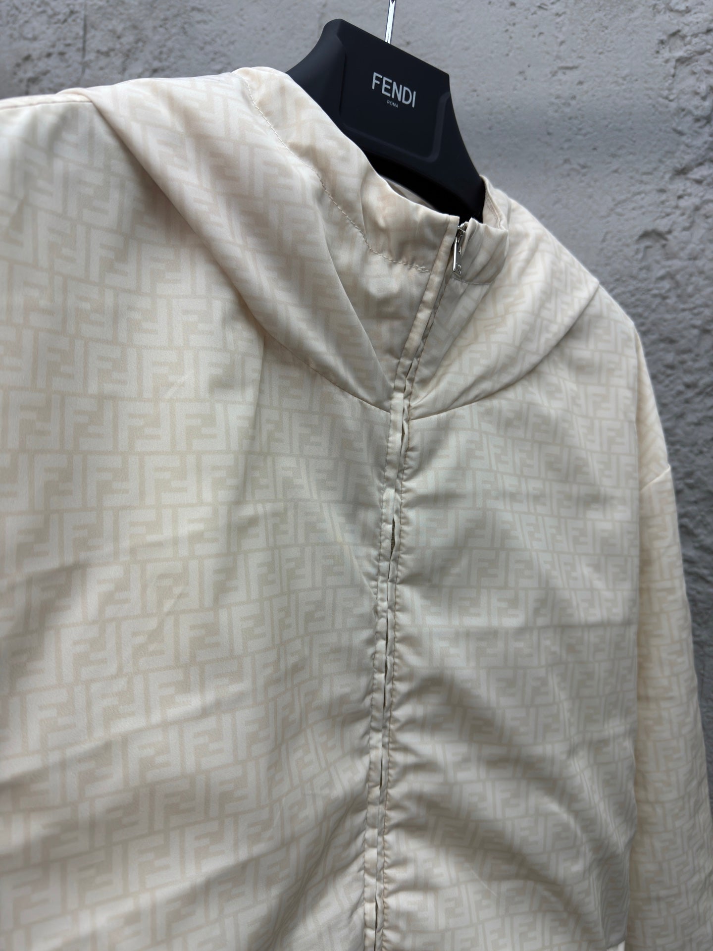 F Nylon windbreaker jacket with full logo