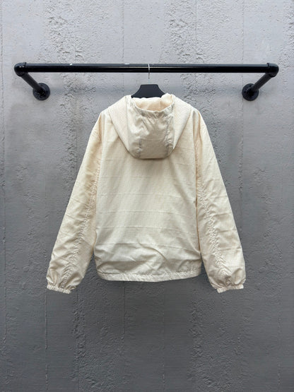 F Nylon windbreaker jacket with full logo