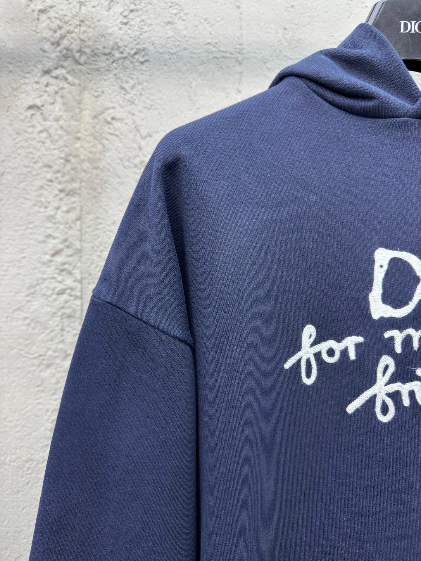 D Friends monogrammed embroidered hooded sweatshirt