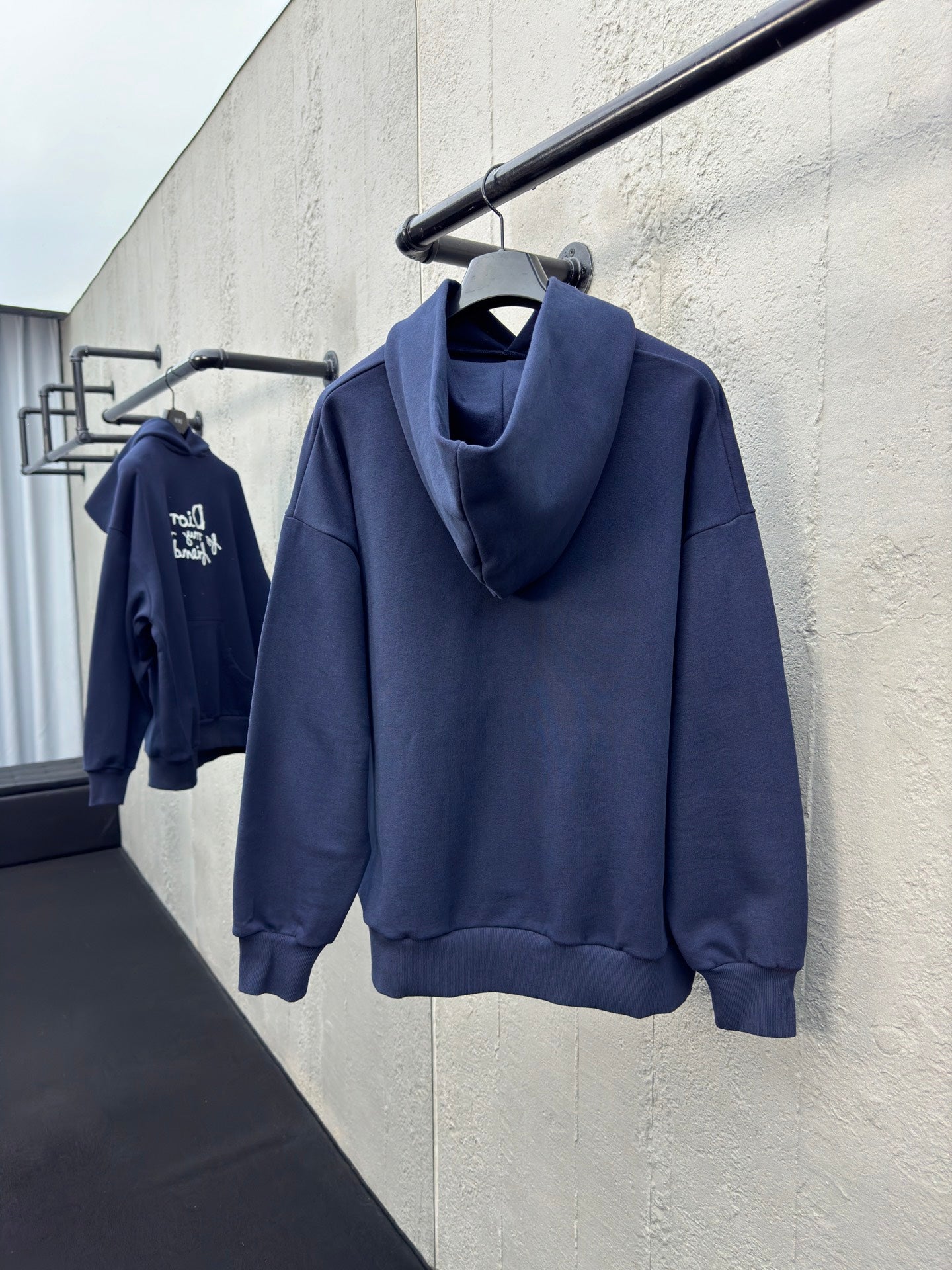D Friends monogrammed embroidered hooded sweatshirt