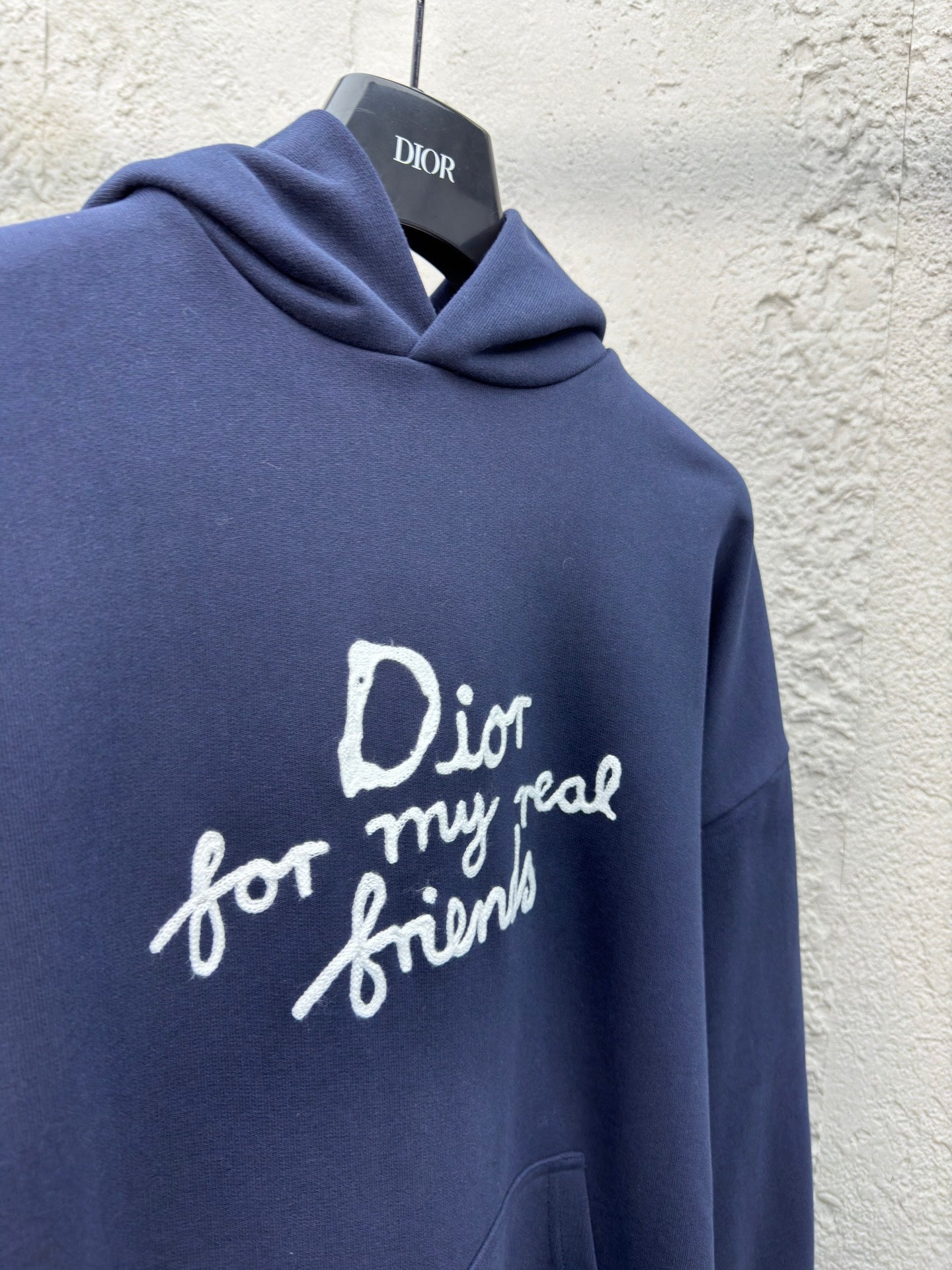 D Friends monogrammed embroidered hooded sweatshirt