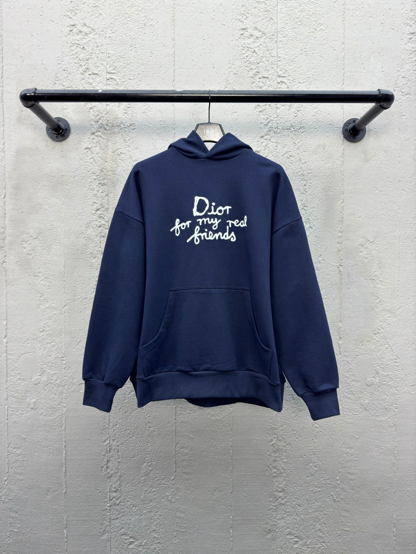 D Friends monogrammed embroidered hooded sweatshirt