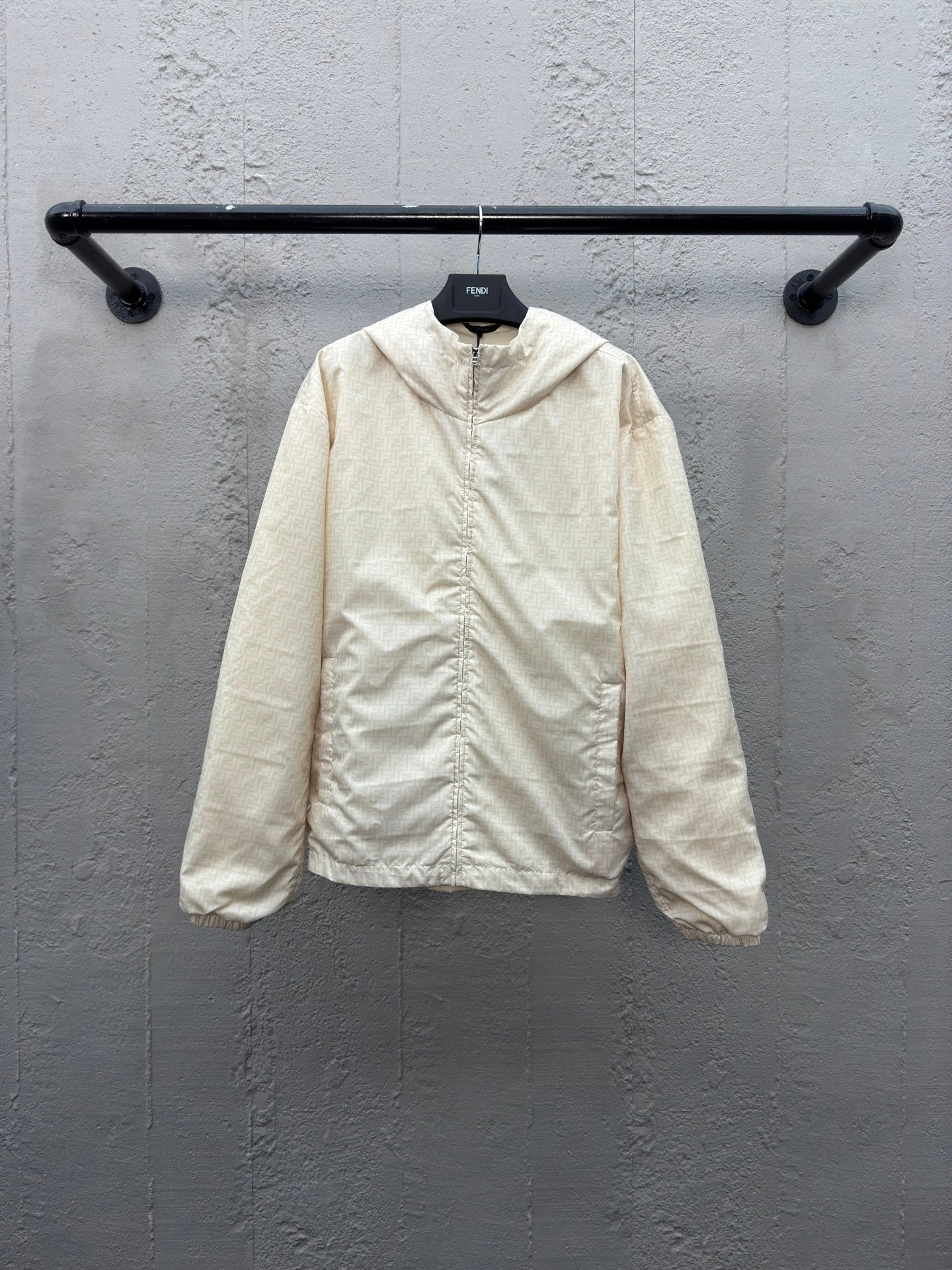 F Nylon windbreaker jacket with full logo
