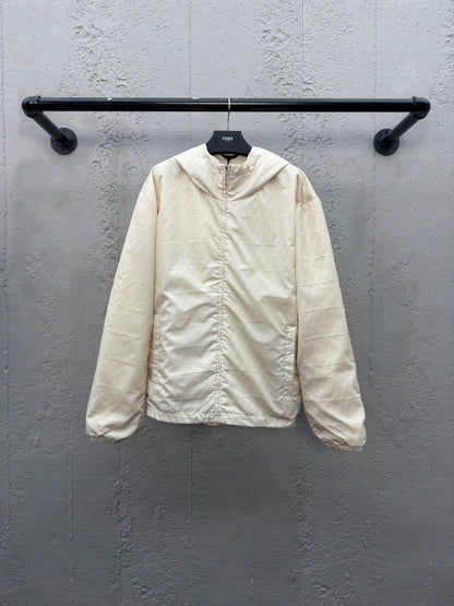 F Nylon windbreaker jacket with full logo