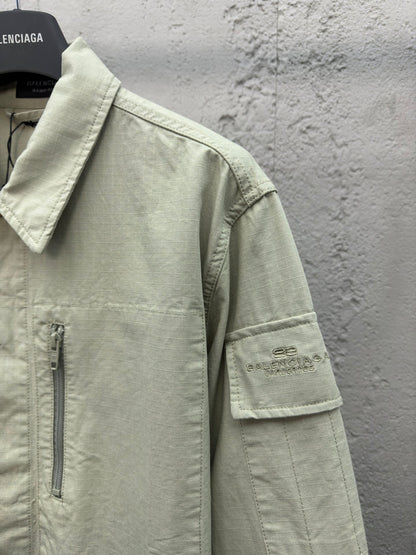 B  Simple Single Row Work Jacket Coat