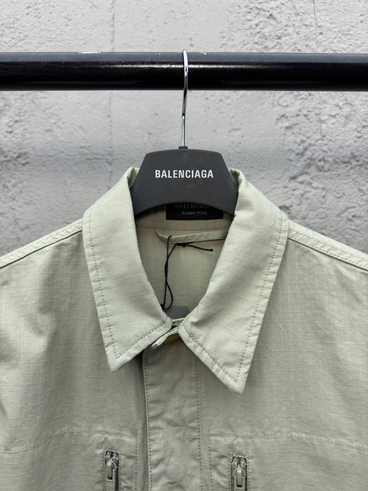 B  Simple Single Row Work Jacket Coat