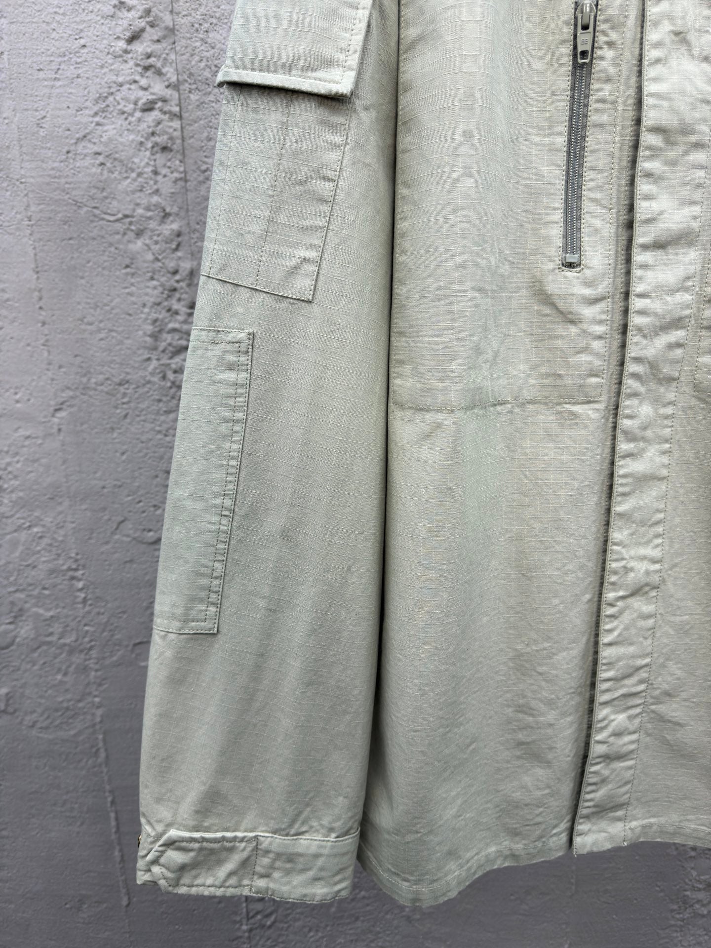 B  Simple Single Row Work Jacket Coat