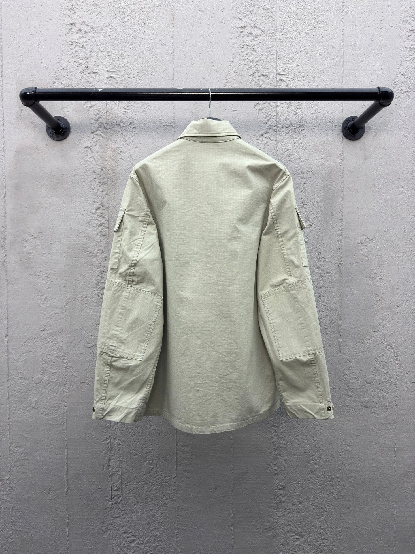 B  Simple Single Row Work Jacket Coat