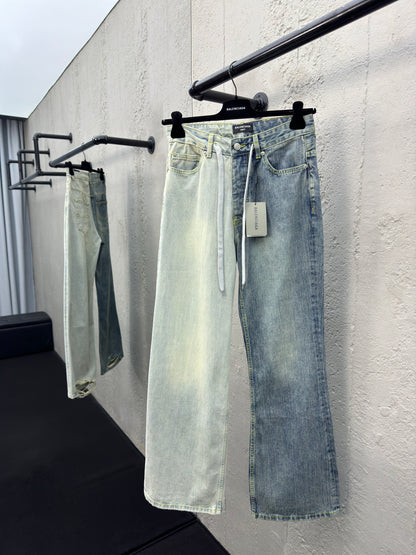 B  Spliced Bamboo Jeans