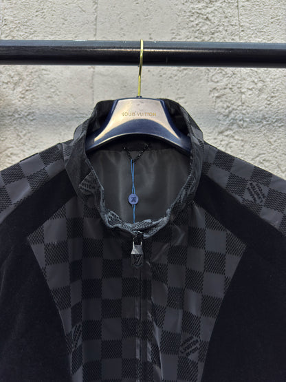 1V  25SS  Checkerboard Flocked Jacket