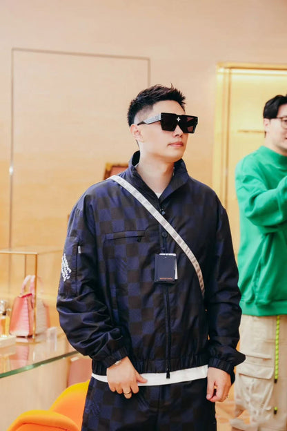 1V  plaid woven jacket