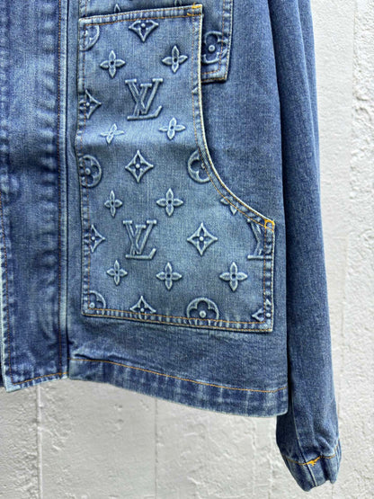 1V  25SS  embossed pocket denim jacket