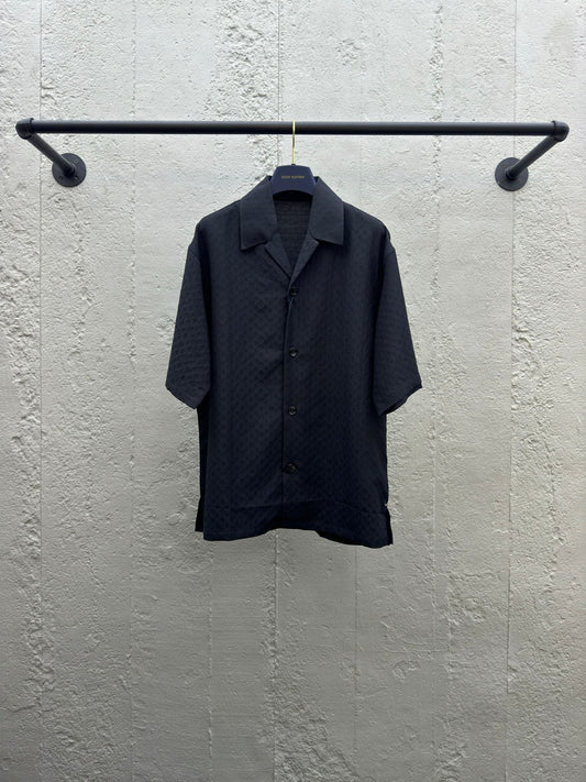 1V  wrinkled jacquard shirt