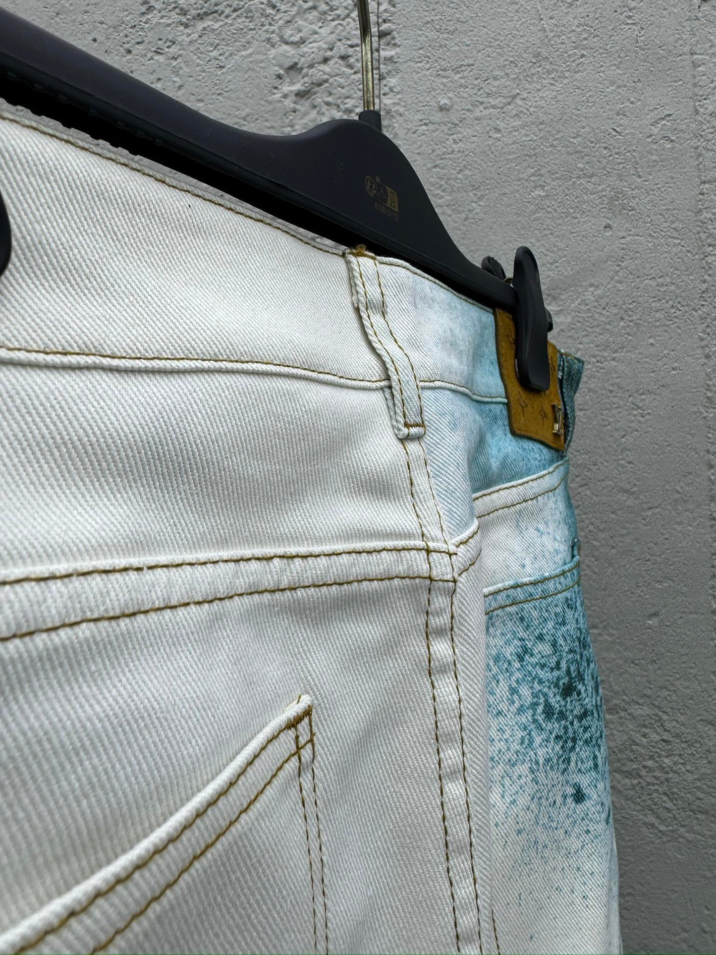 1V  Ink-splashed Starry Blue Jeans
