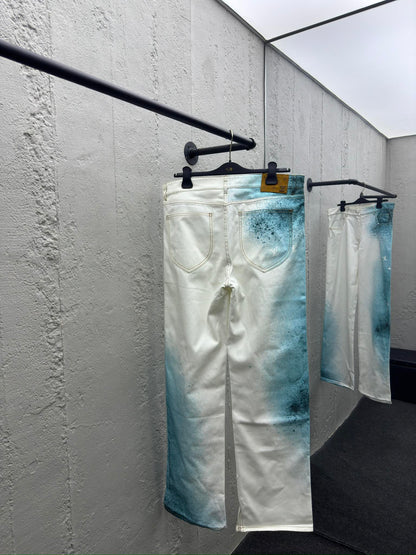1V  Ink-splashed Starry Blue Jeans