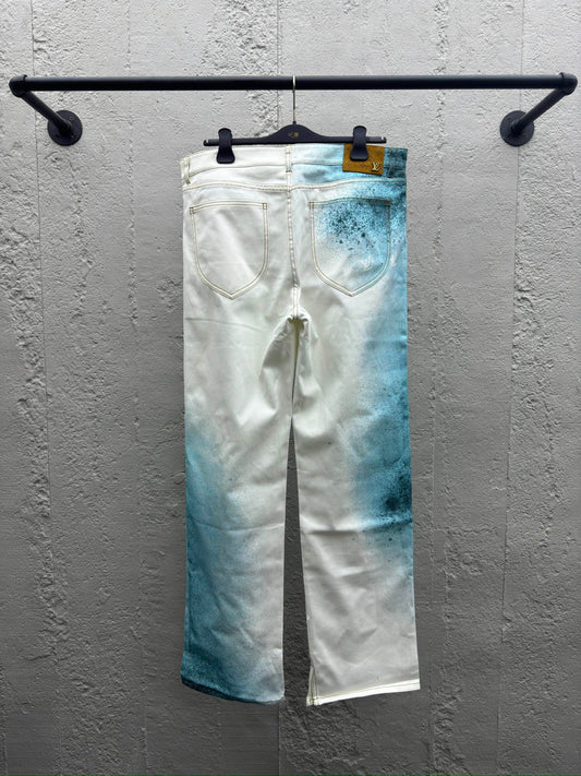1V  Ink-splashed Starry Blue Jeans