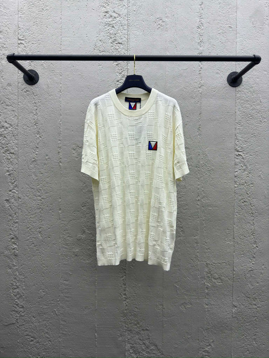 1V  25SS  three-color rubber stamp plaid short sleeves