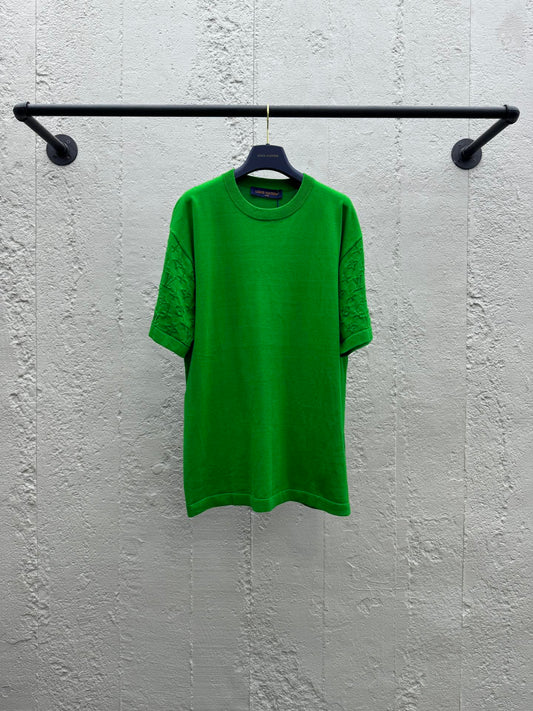 1V  jacquard sweater short sleeves