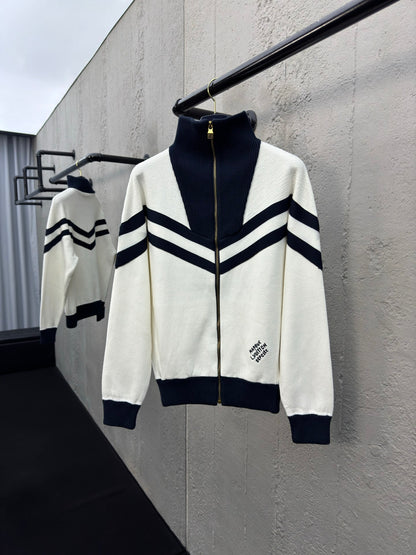 1V  25SS College Line Embroidered Jacket