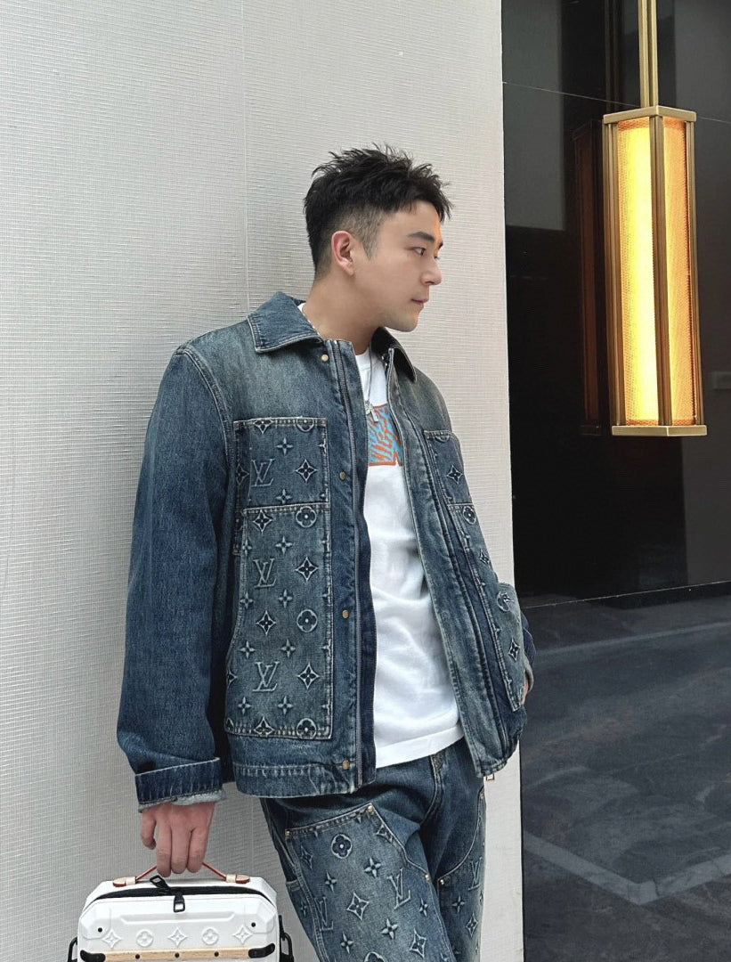 1V  25SS  embossed pocket denim jacket