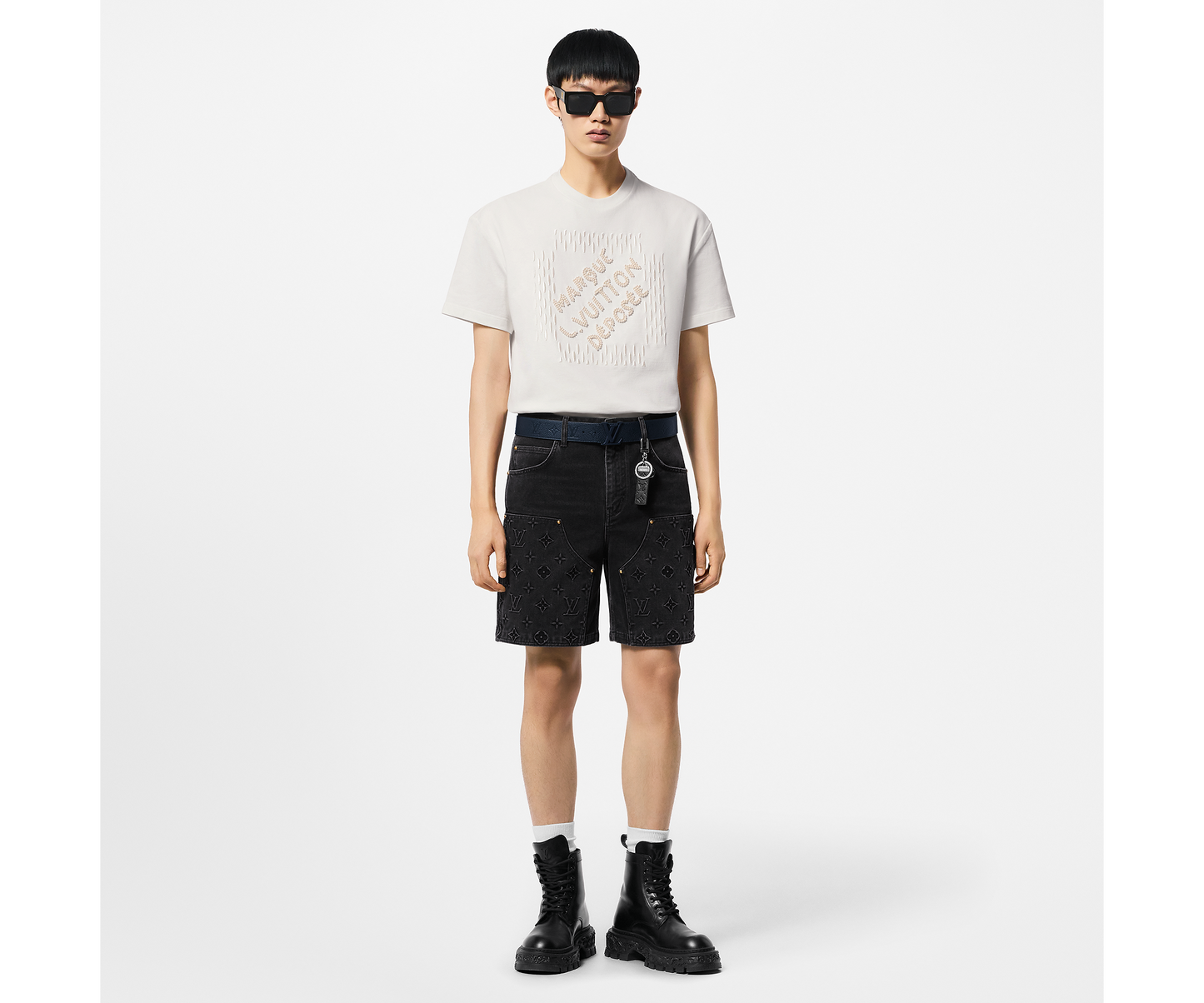 1V Embroidered Signature Cotton T-Shirt