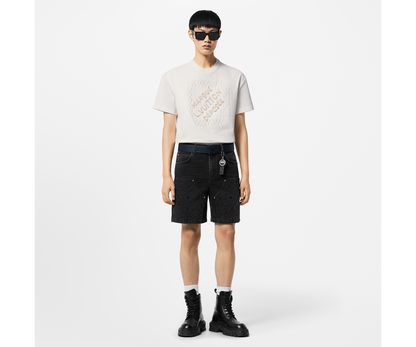1V Embroidered Signature Cotton T-Shirt