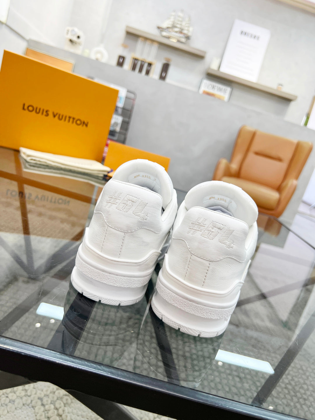 1V  White Graffiti Sneakers
