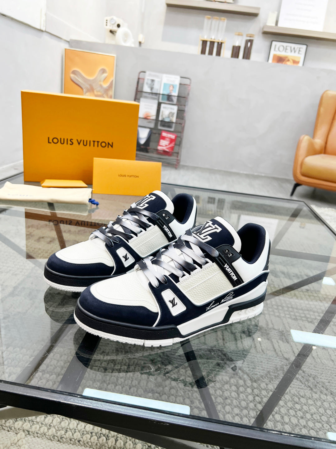 1V  Black and White Sneaker