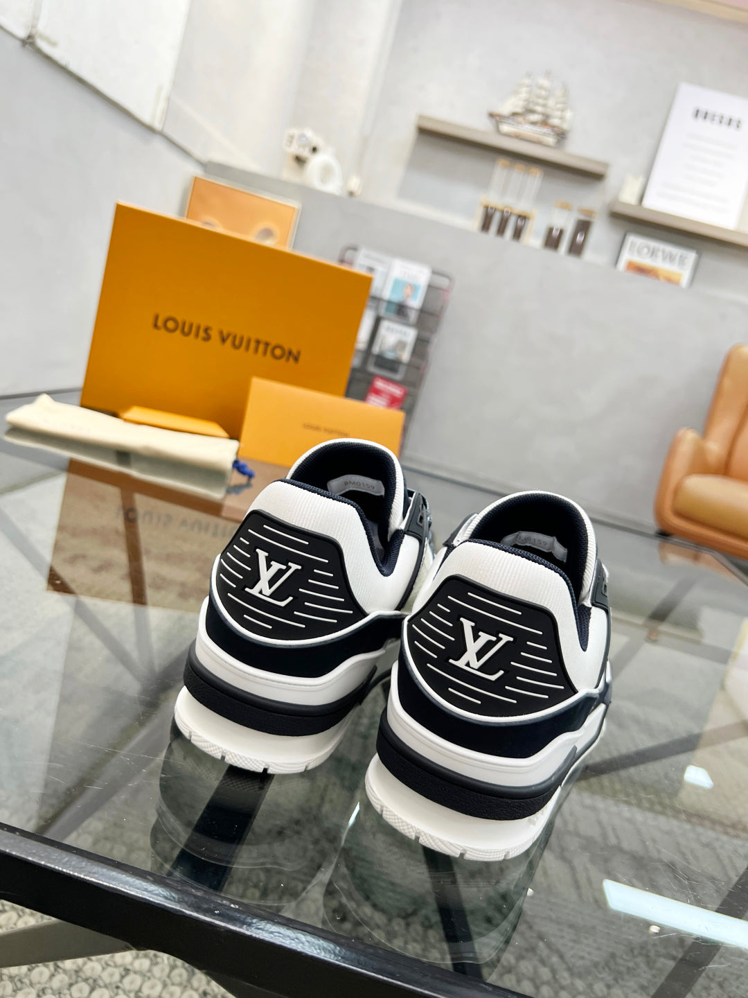 1V  Black and White Sneaker