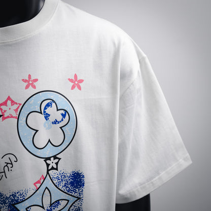 1V Monogram Flower  T-Shirt