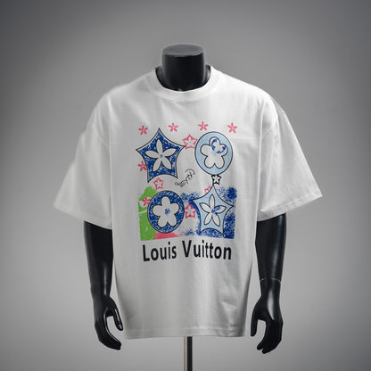 1V Monogram Flower  T-Shirt