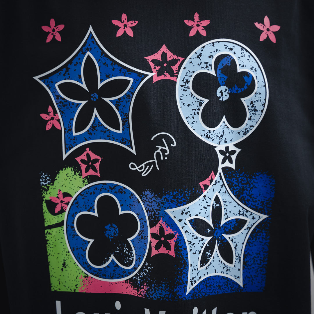 1V Monogram Flower  T-Shirt