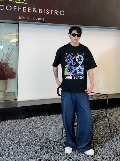 1V Monogram Flower  T-Shirt