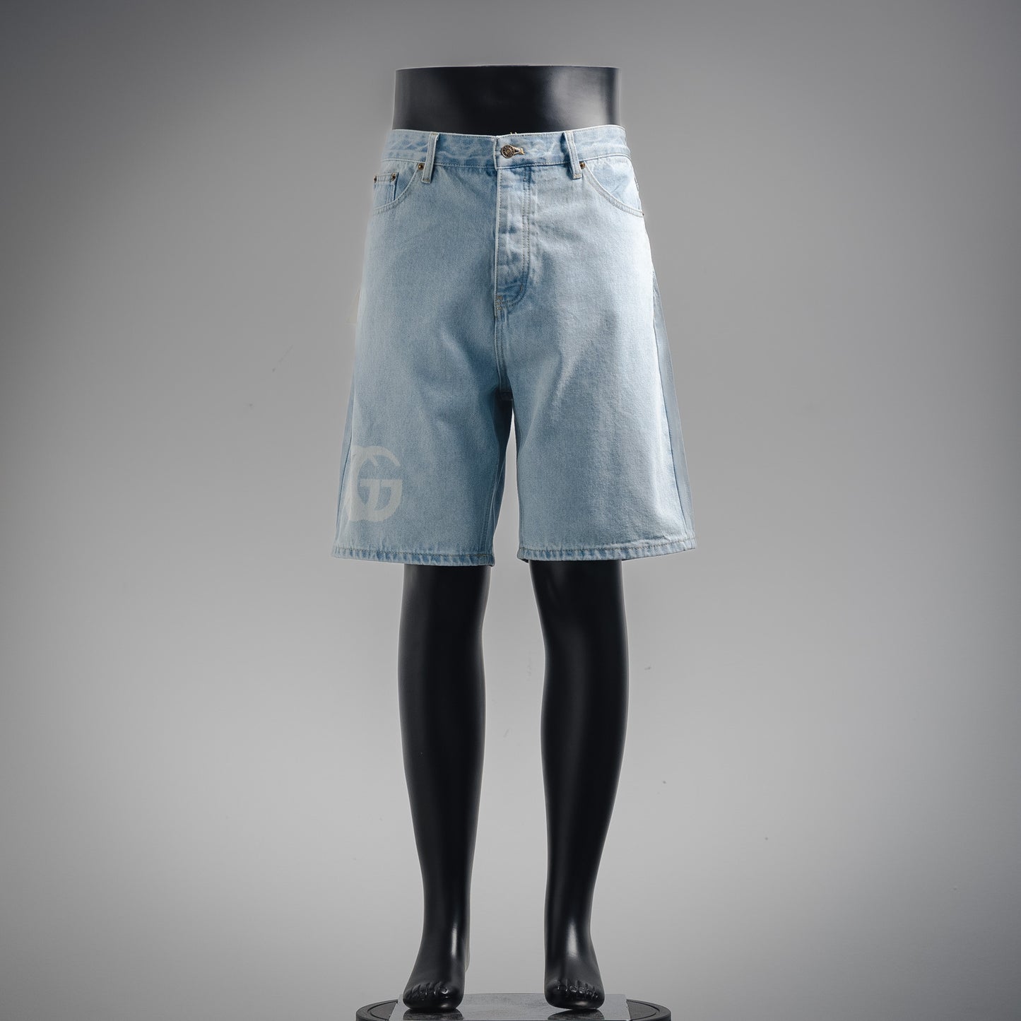G  2025  Lasered denim shorts
