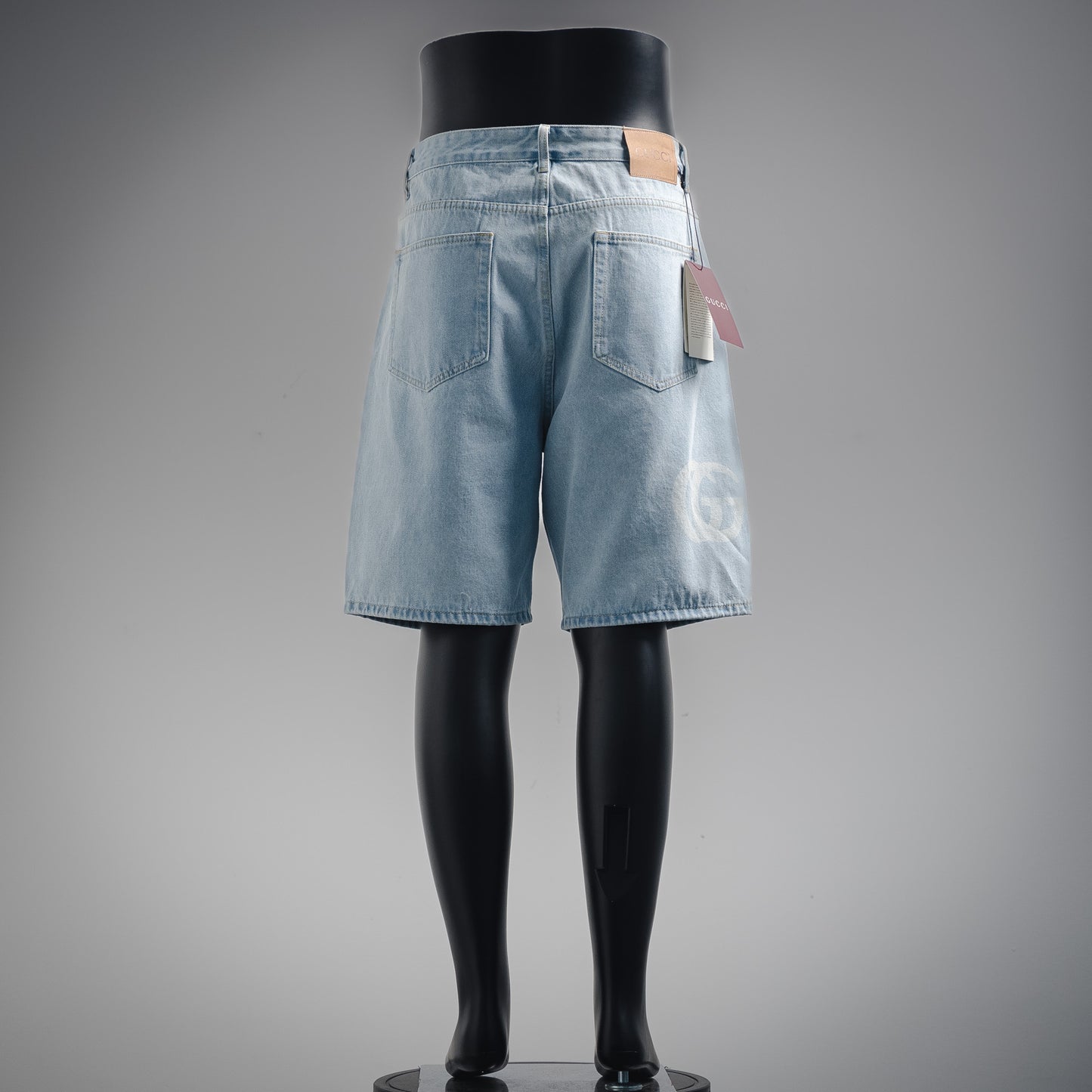 G  2025  Lasered denim shorts