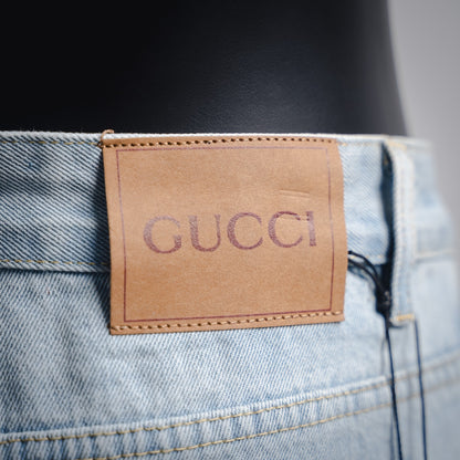 G  2025  Lasered denim shorts