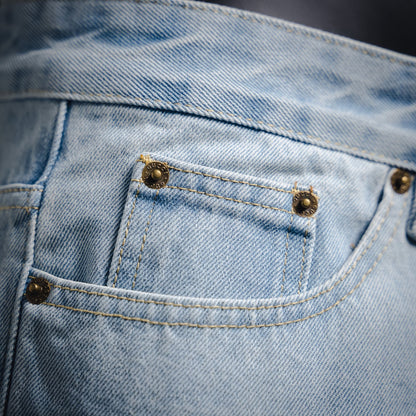 G  2025  Lasered denim shorts